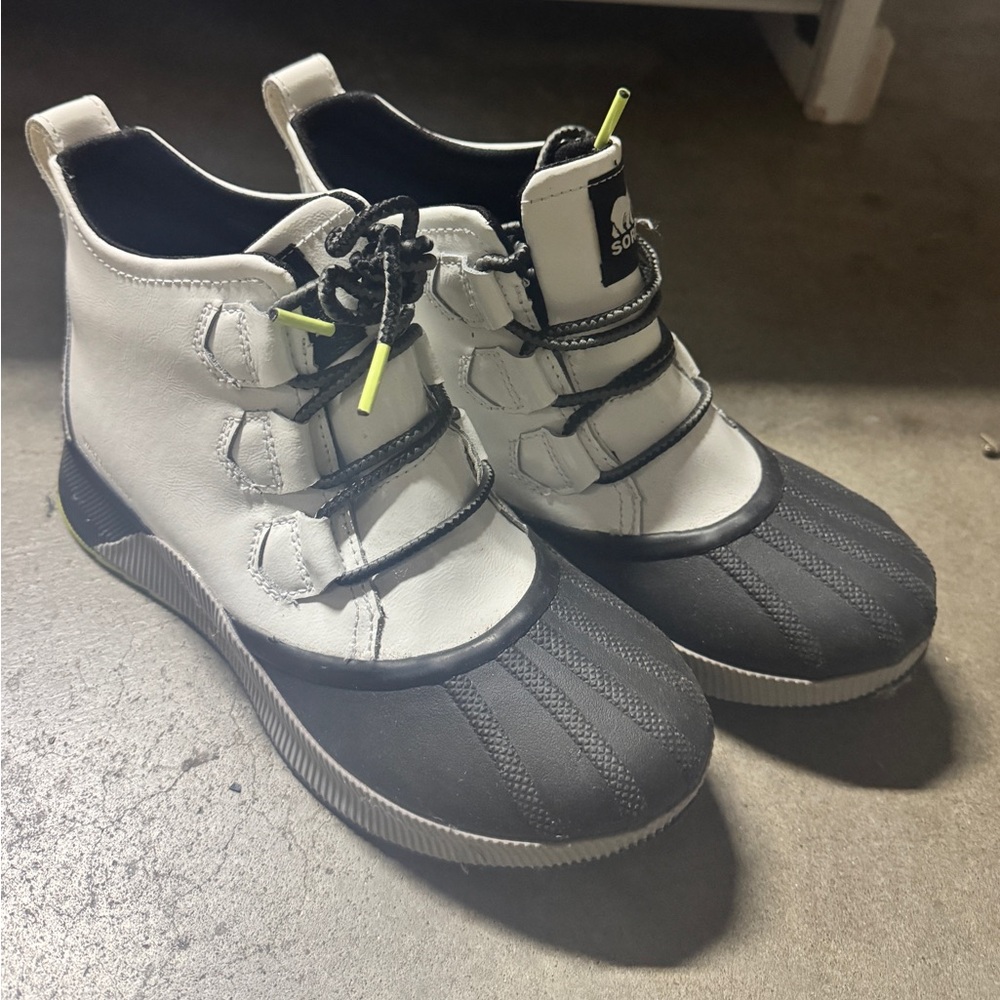 Sorel Kids' Black and White Rain Boots